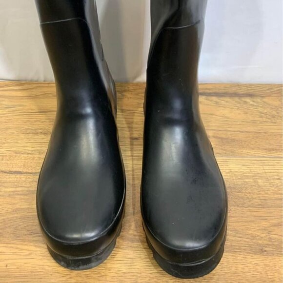 WOMANS tall black rain boots with buckle. Anti slip, waterproof. Size 8. Excelle - Picture 5 of 10
